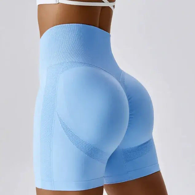 women's high-comfort yoga shorts side view