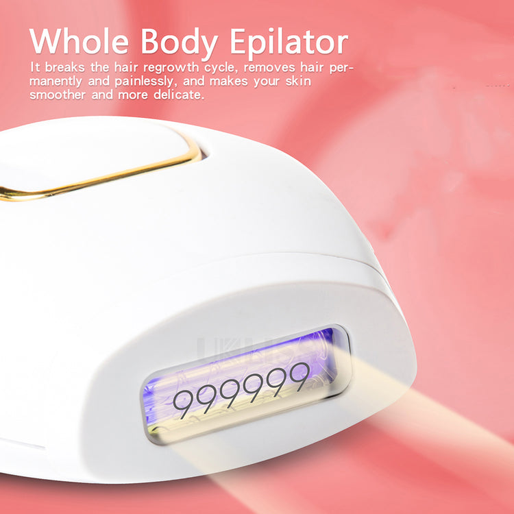 Hair Removal Set – Pulsed light device showing smooth skin results