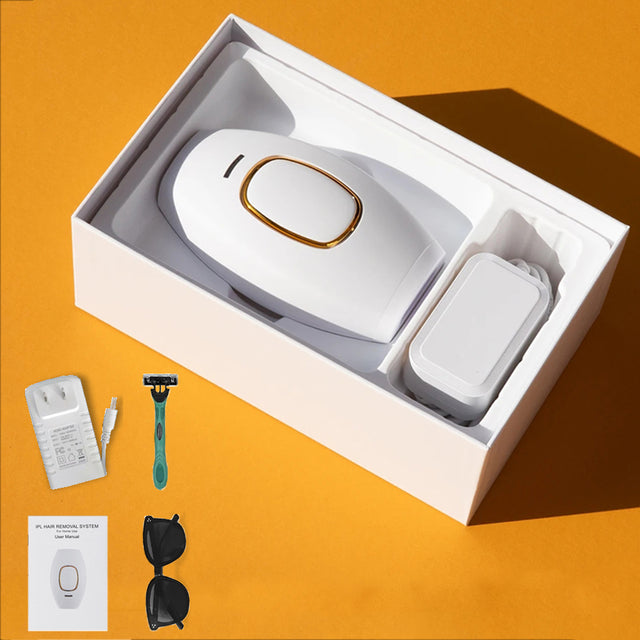 Hair Removal Set – White variant with EU plug