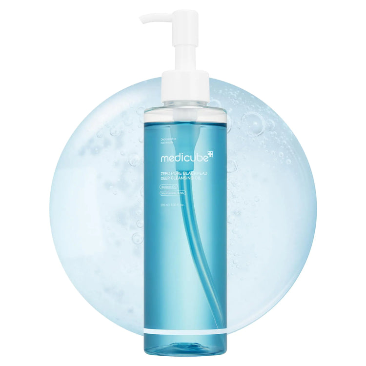 Medicube Zero Pore Deep Cleansing Oil – bottle front view with Korean skincare branding