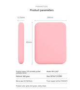 GlowFold LED Makeup Mirror – Black color front view